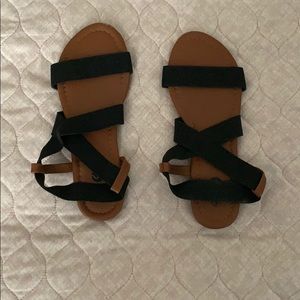 Black strappy sandals